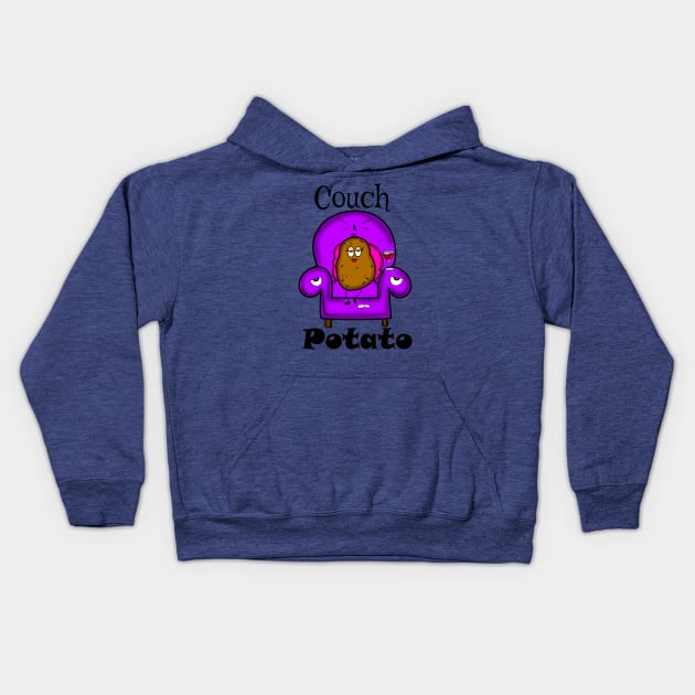 Couch Potato (Tater) Kids Hoodie by DitzyDonutsDesigns